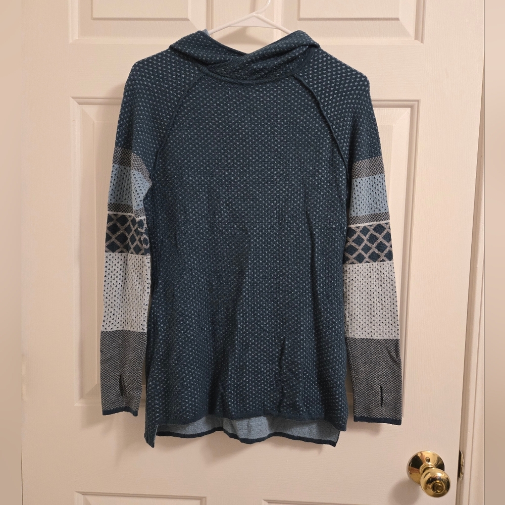 Krimson Klover Womens Wool & Silk Mover Maker Hooded Tunic Sweater Size Small